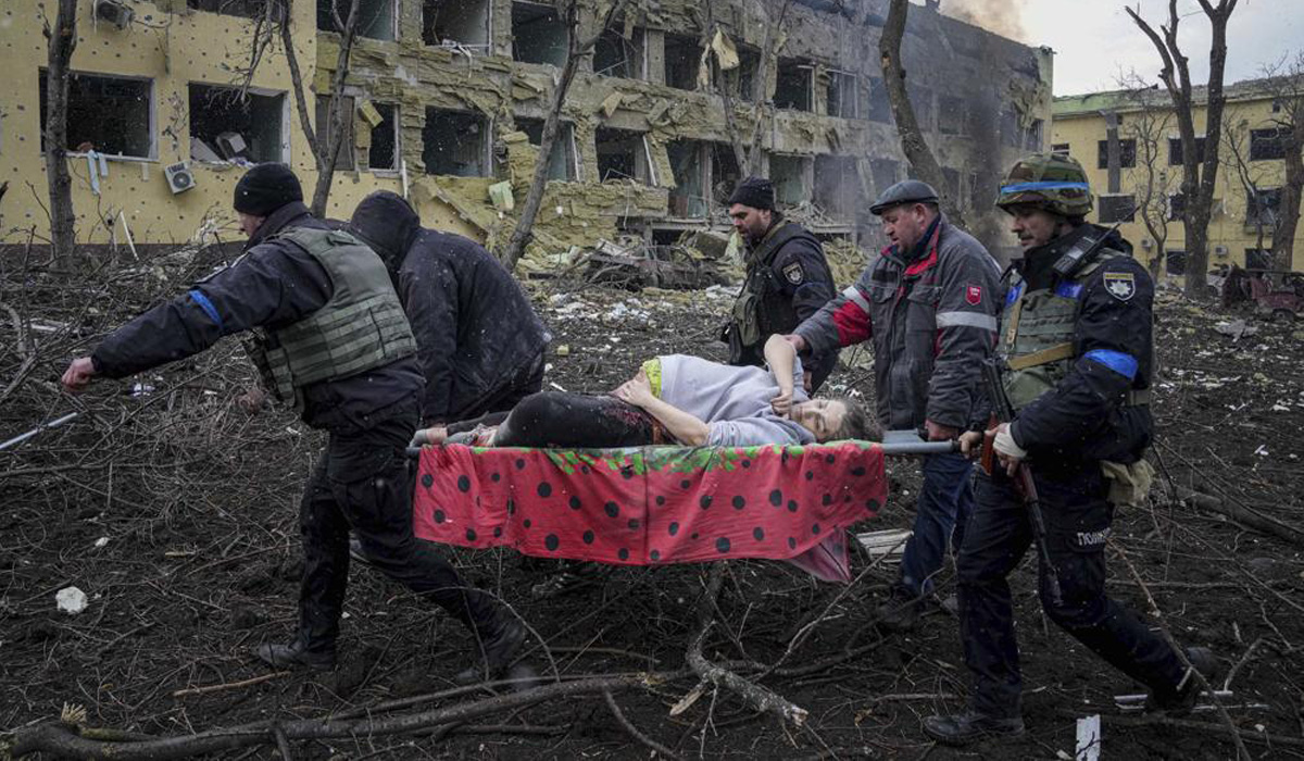 Injured pregnant woman